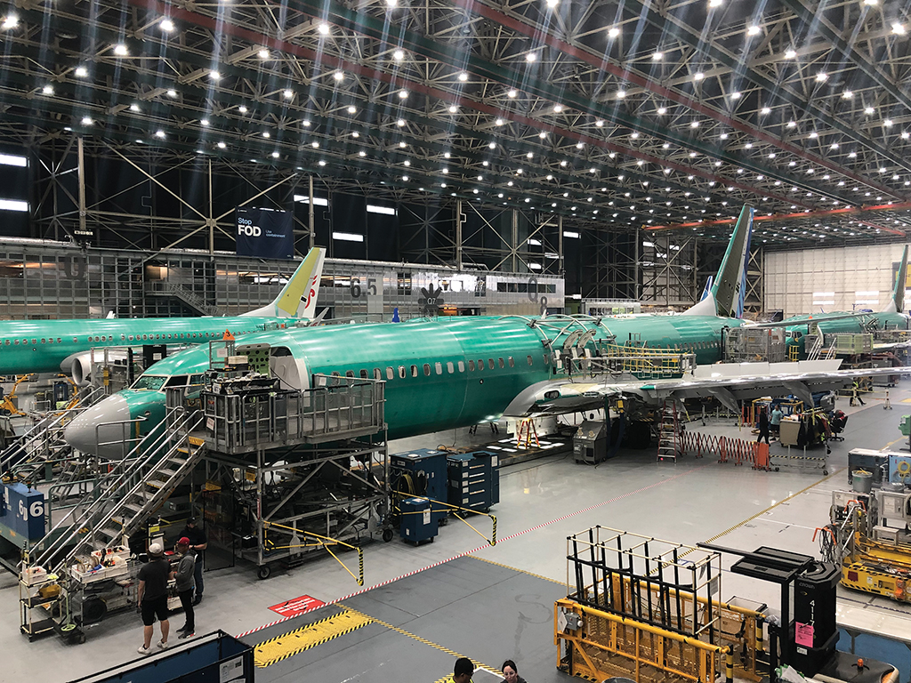 Boeing 737 MAX production line