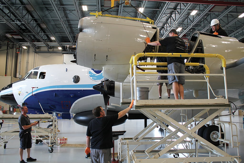 inspecting an aircraft