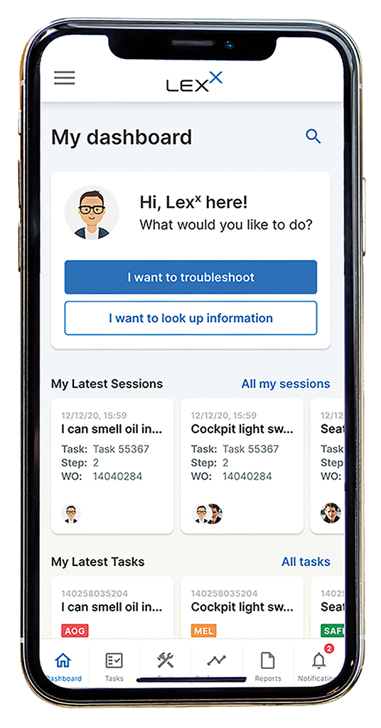 Mobile app dashboard for LexX Technologies