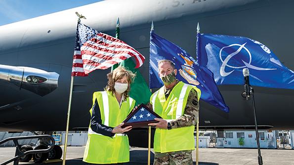 Leanne Caret and Gen. David Goldfein