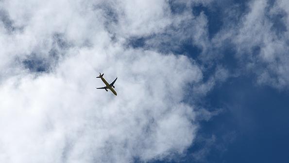 aircraft and clouds