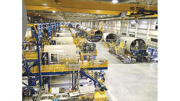 Boeing fuselage production facility