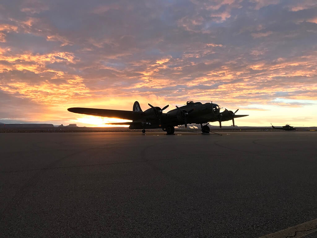 B-17 at sunrise