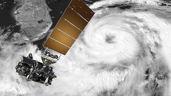satellite image of hurricane