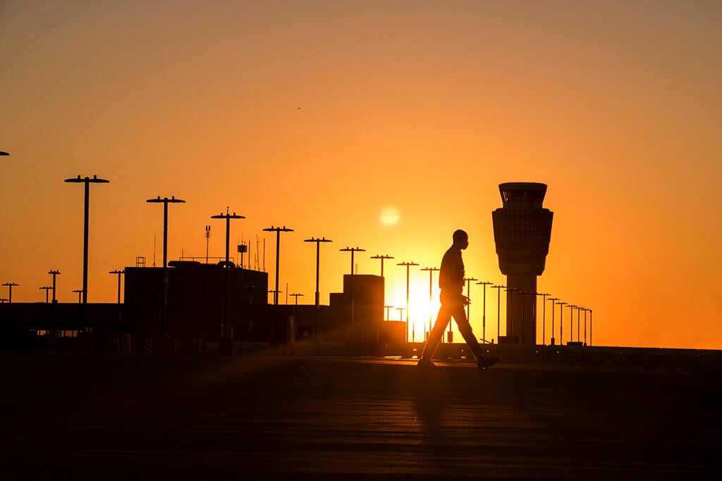 sunrise at Phoenix Sky Harbor International Airport