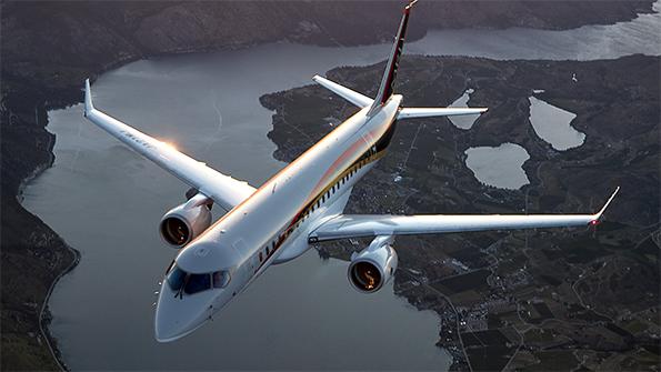 Mitsubishi Aircraft SpaceJet prototype in flight
