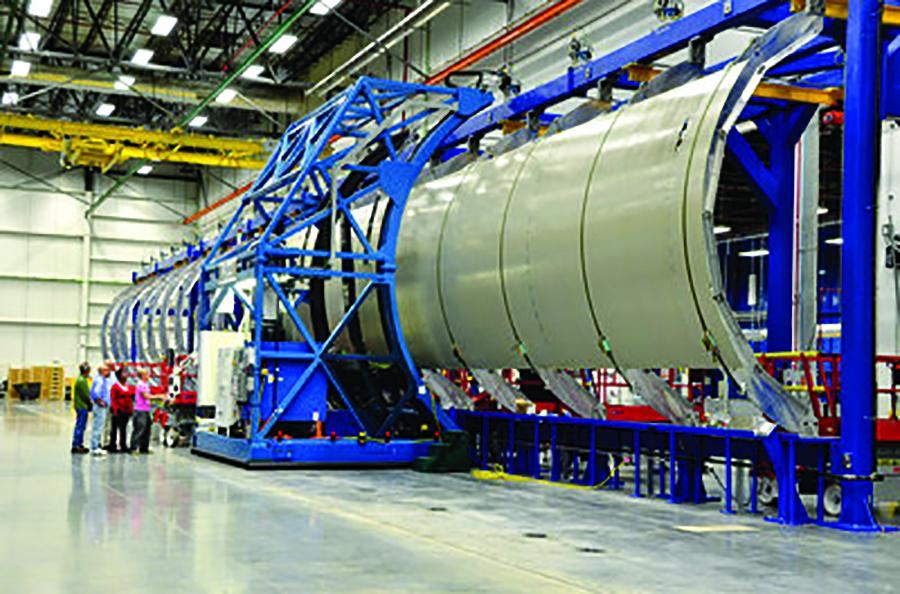 Spirit AeroSystems's composite center fuselage section