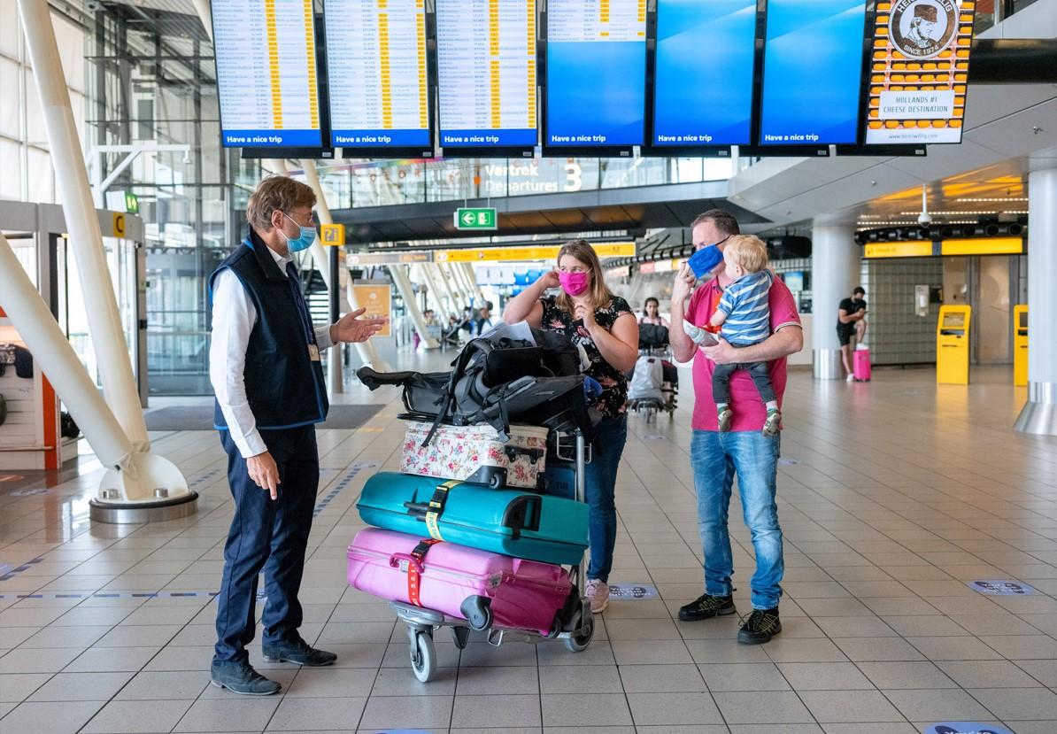 Schiphol Airport travelers