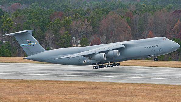 transport aircraft at takeoff