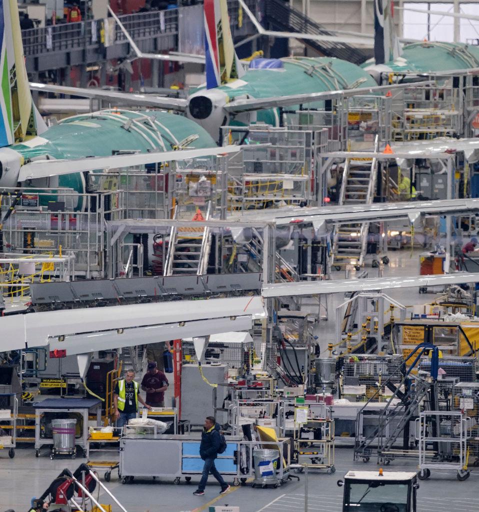 737 MAX production line in Renton