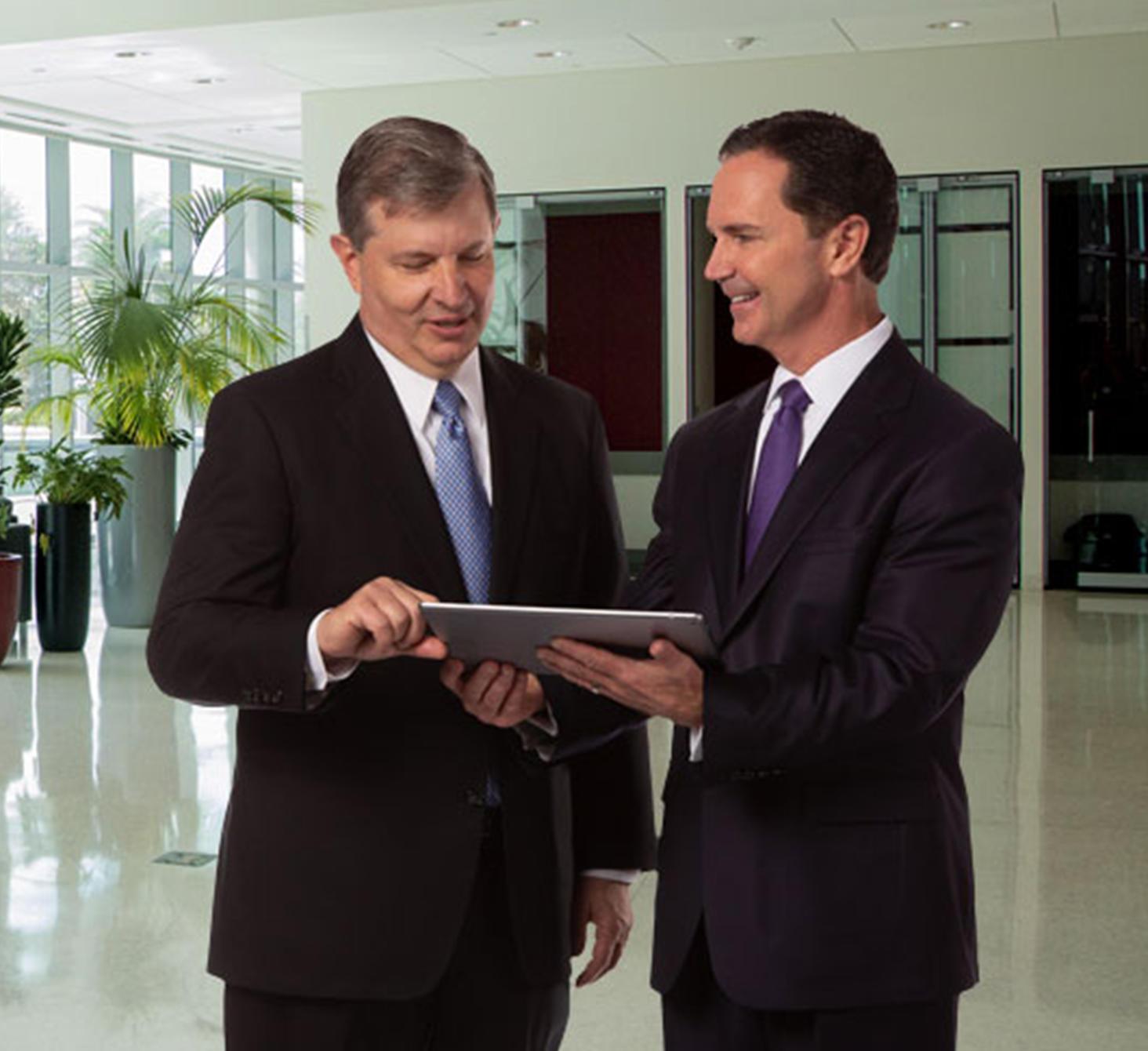 L3Harris' Chris Kubasik (left) and Bill Brown