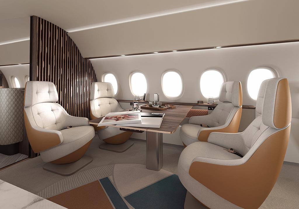 Dassault Aviation Falcon 10X business jet cabin