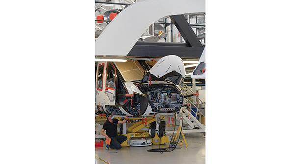 civil H160 on assembly line