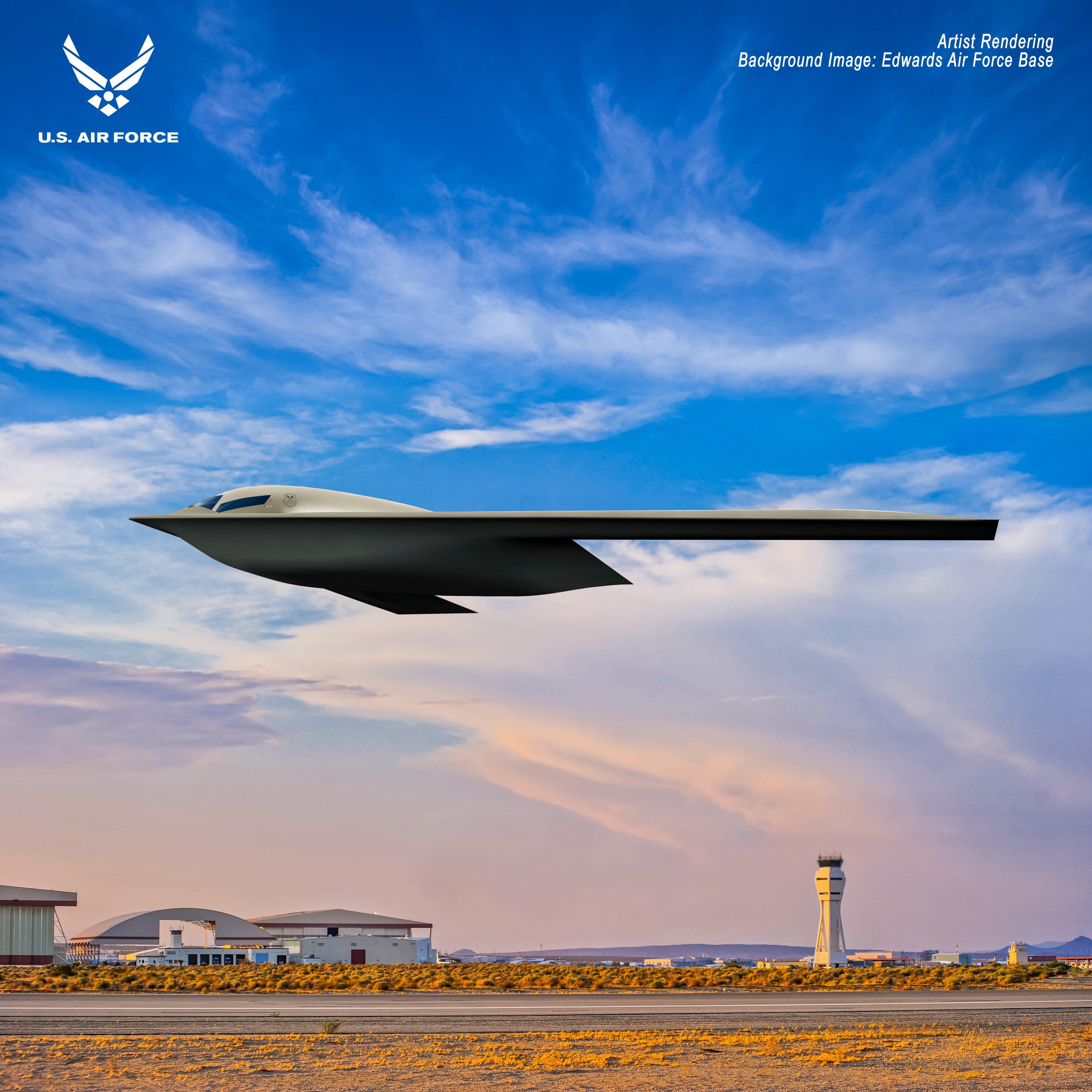 Northrop Grumman B-21 bomber rendering