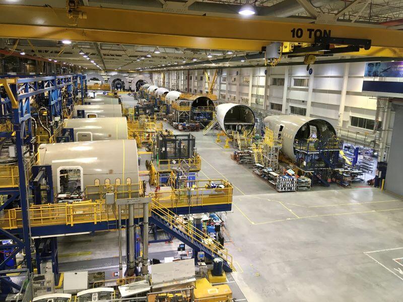 787 fuselage production