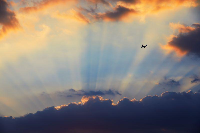 generic plane in clouds