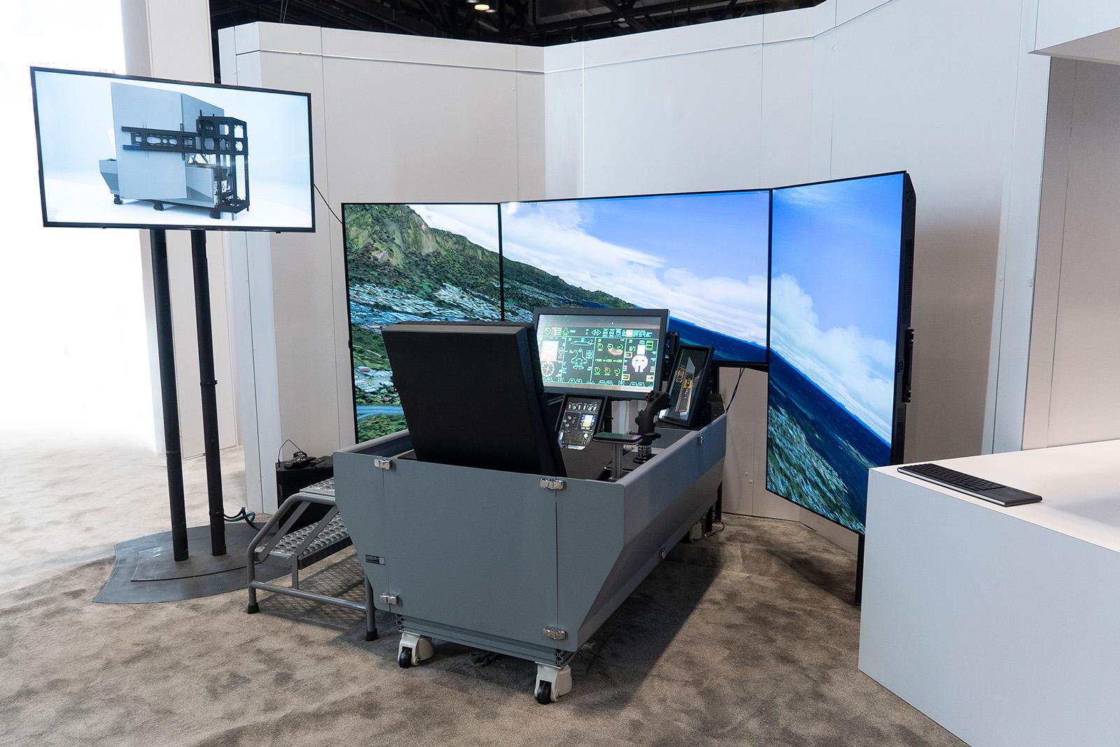 Lockheed Martin’s F-35 Mission Rehearsal Trainer-Lightning Integrated Training Environment.