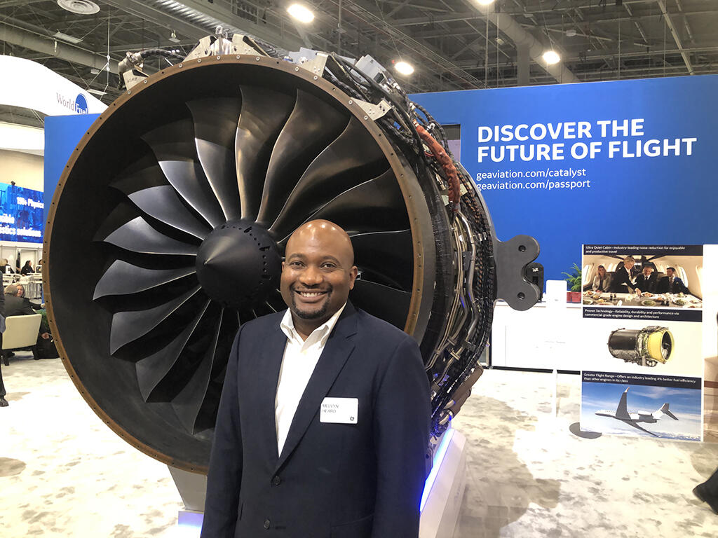 GE program manager Melvyn Heard with Passport engine