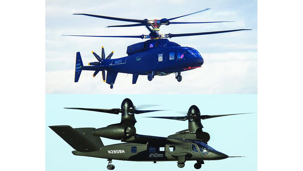 demonstrators for the Bell V-280 (bottom) and Sikorsky- Boeing Defiant X