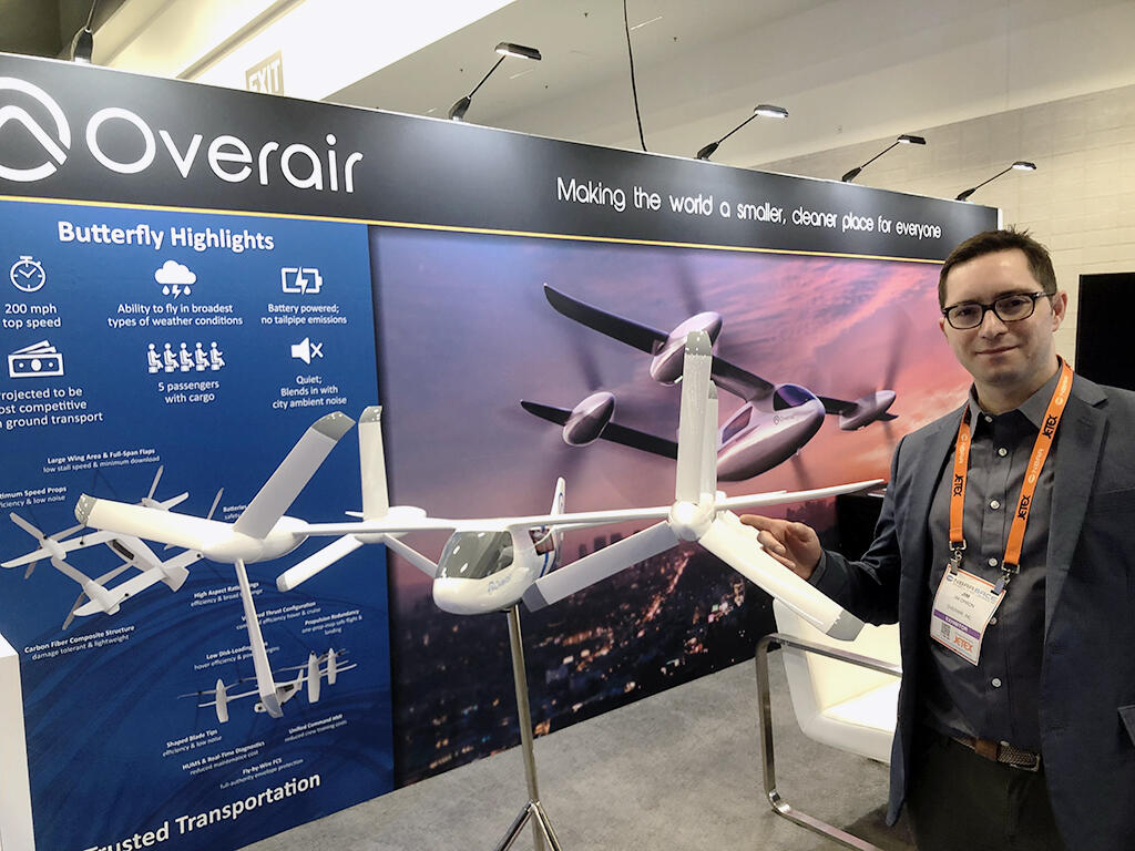 Overair Program manager Jim Orbon at NBAA-BACE in Las Vegas 2021
