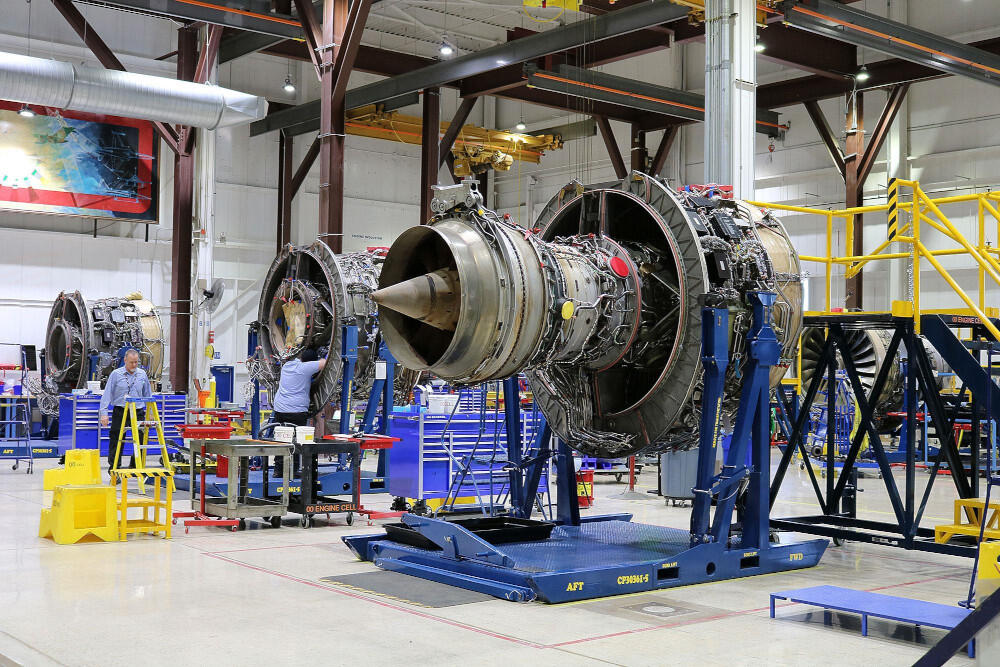 StandardAero engine MRO shop.