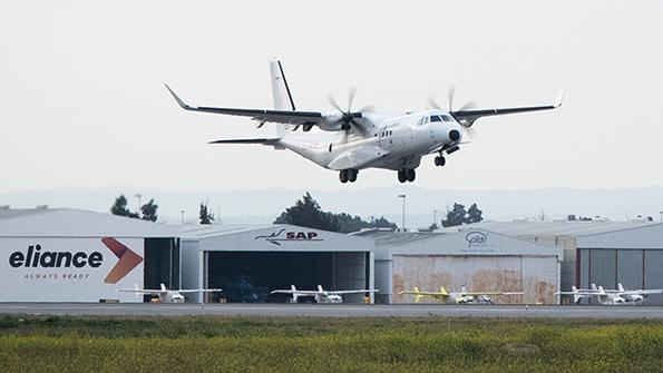 modified Airbus C295W aircraft