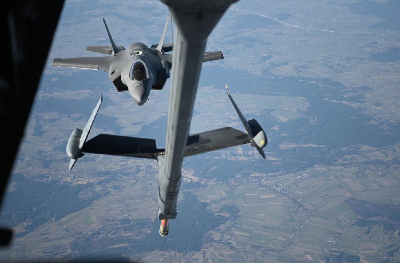 U.S. Air Force KC-10 refueling an F-35 F-35A