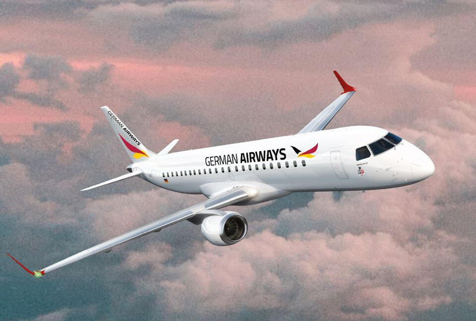 German Airways E190 flying