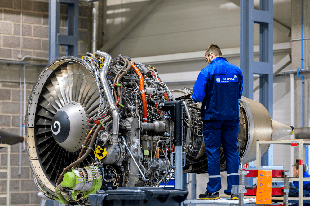 FL Technics engine repair shop MRO.