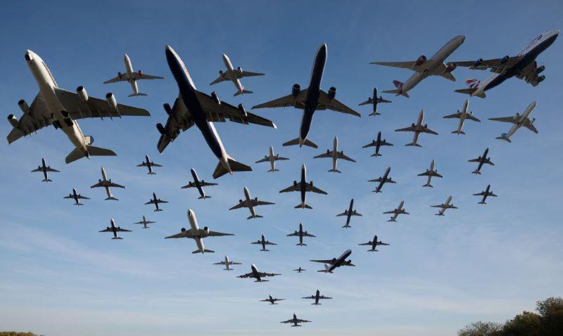 generic airlines taking off