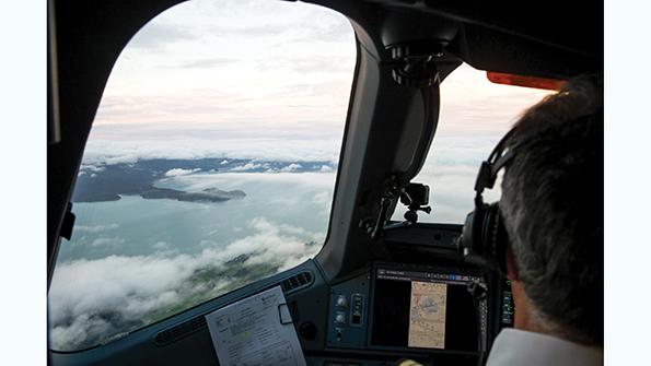 operator assists pilot