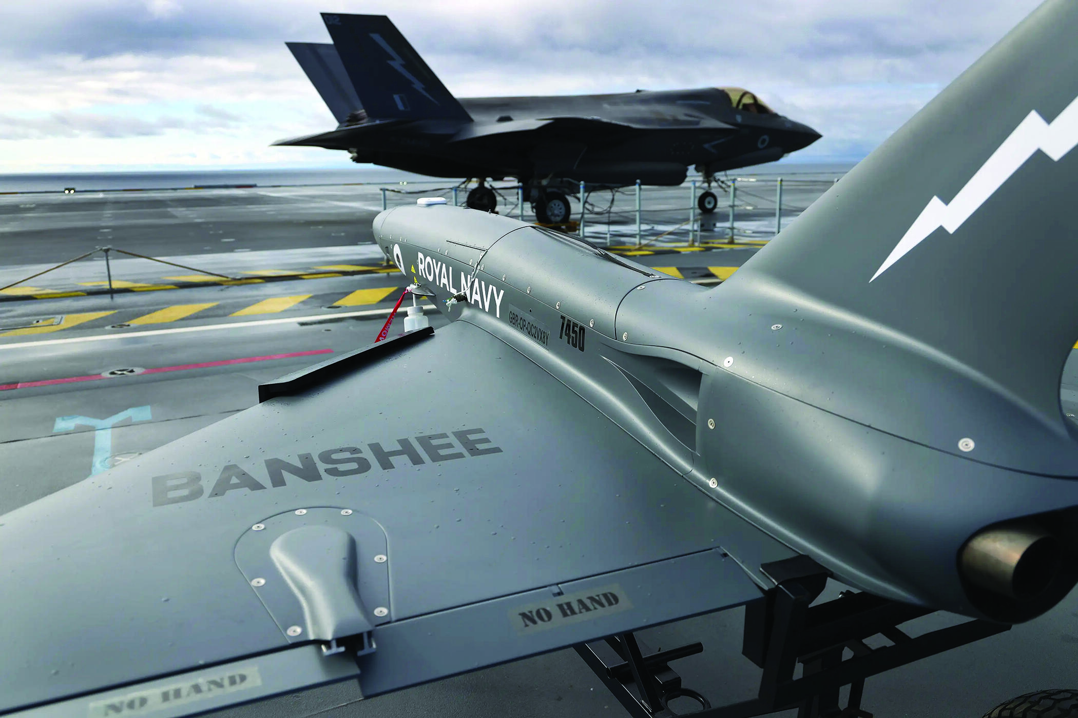 UK Royal Navy aircraft carrier deck