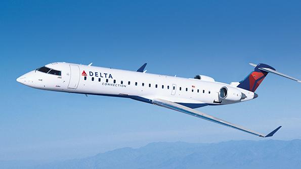 Delta aircraft in flight