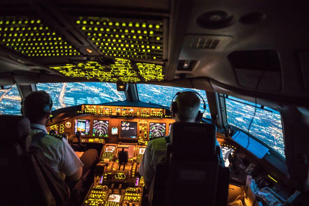 airplane cockpit