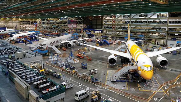 Boeing 787 production line