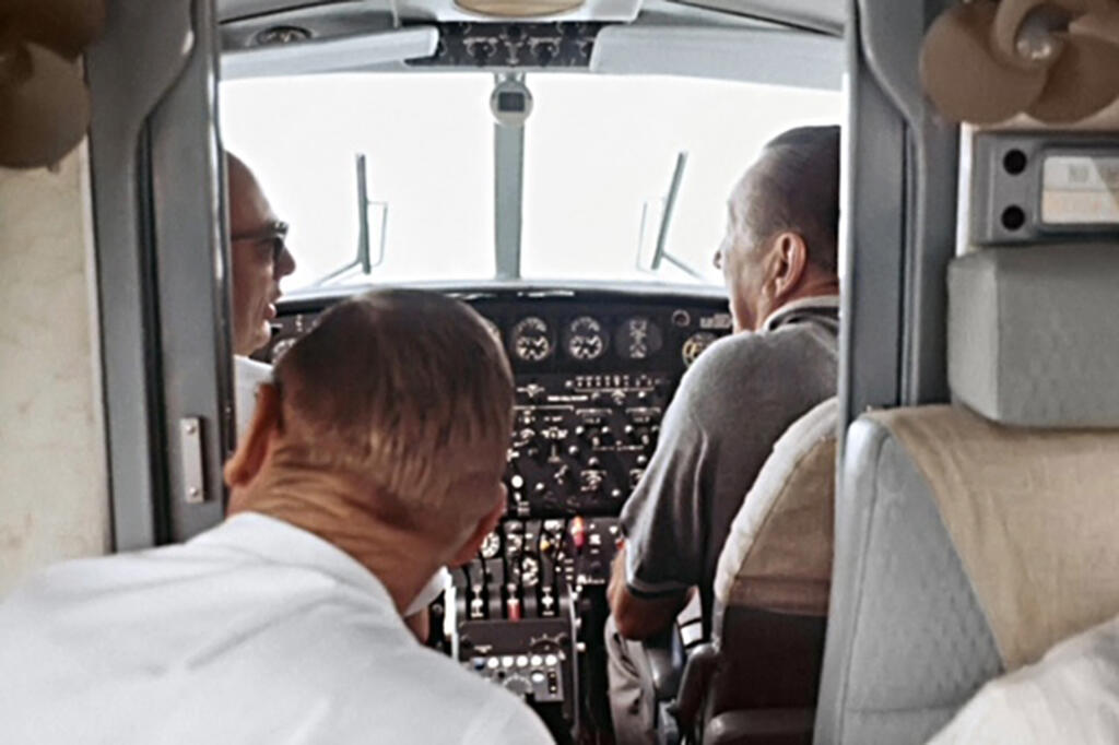 Walt Disney with personal pilot, Chuck Malone
