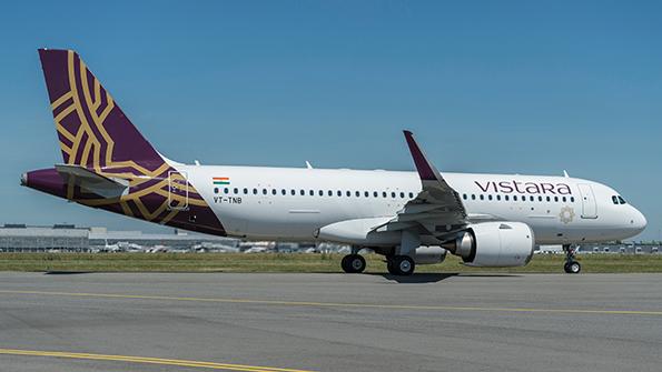 VIstara aircraft on runway