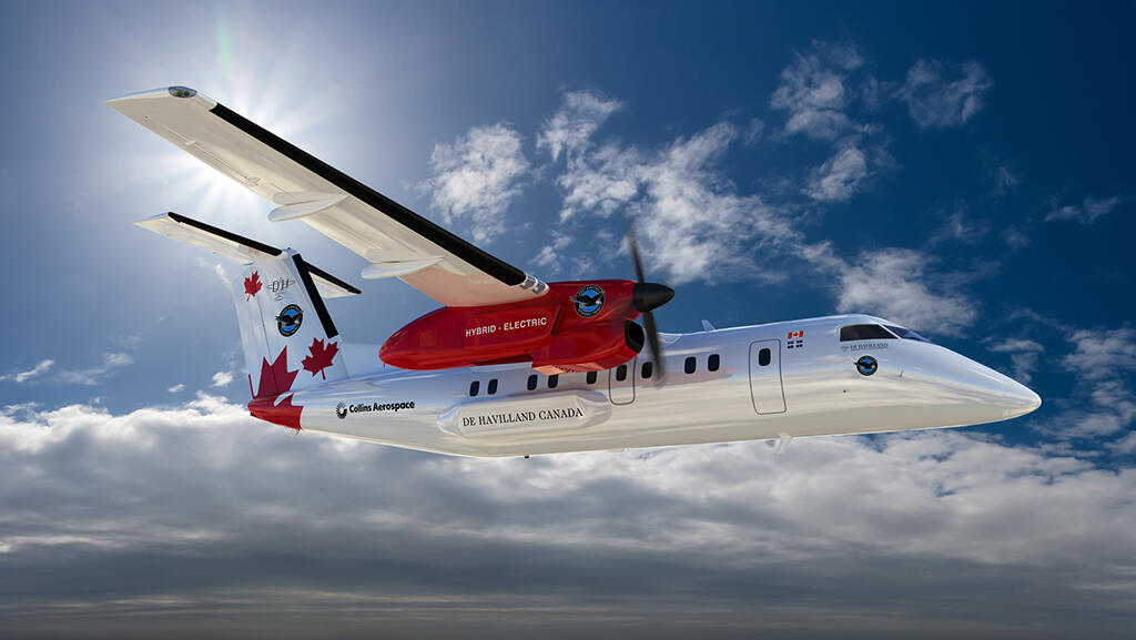 modified De Havilland Canada Dash 8-100 flight demonstrator