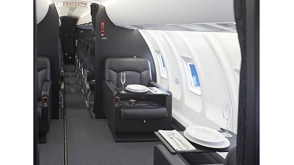 converted CRJ200 interior