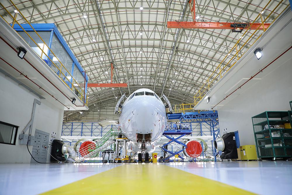 Aircraft in Joramco hangar