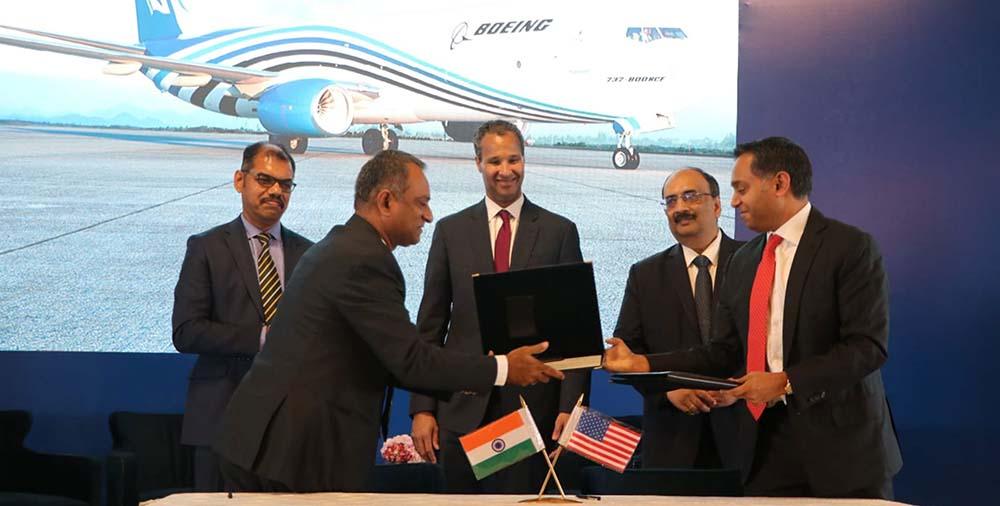 Boeing and GMR Aero Technic contract siging