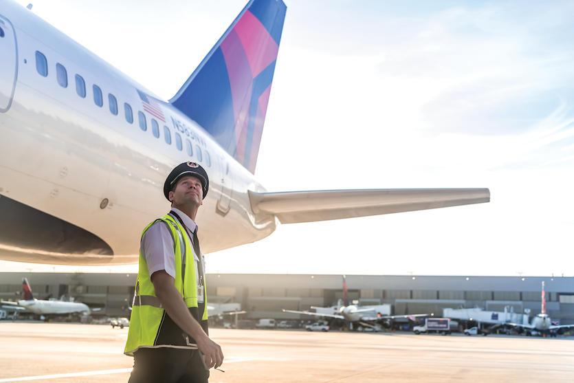 pilot on tarmac