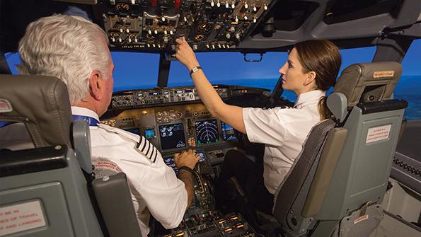 pilots in the cockpit