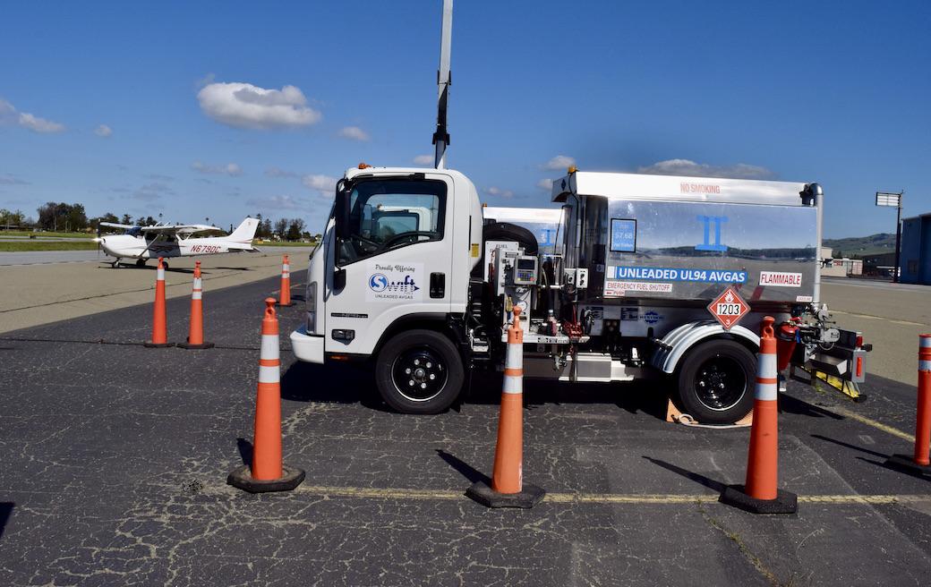 Unleaded UL94 avgas truck
