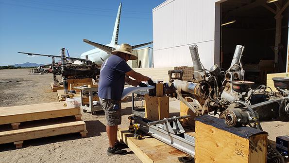 technician working in the heat