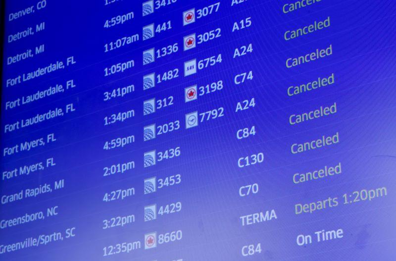 Newark Liberty airport cancellations