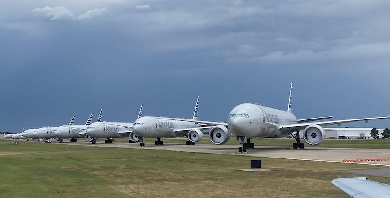 American Airlines jets at Tulsa Airport