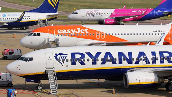 Aircraft lined up