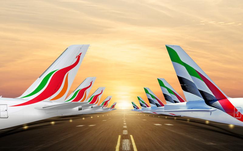 emirates and Srilankan airlines jets