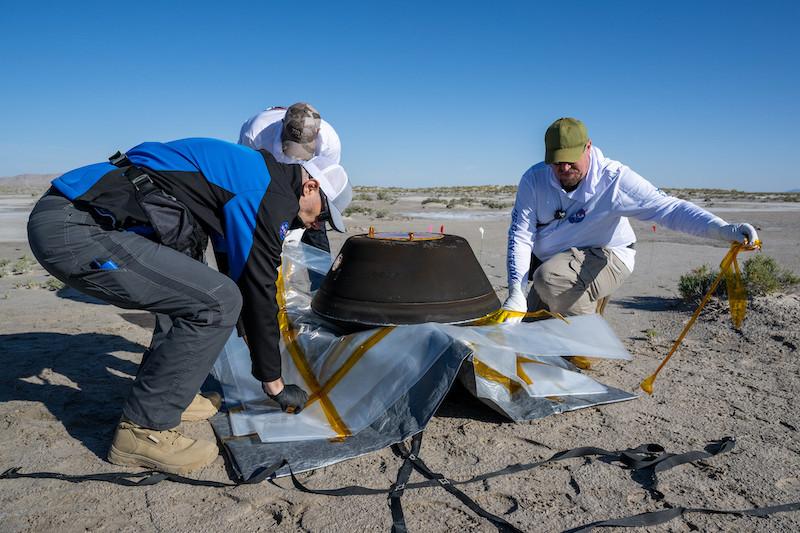 Sample Return Capsule lands